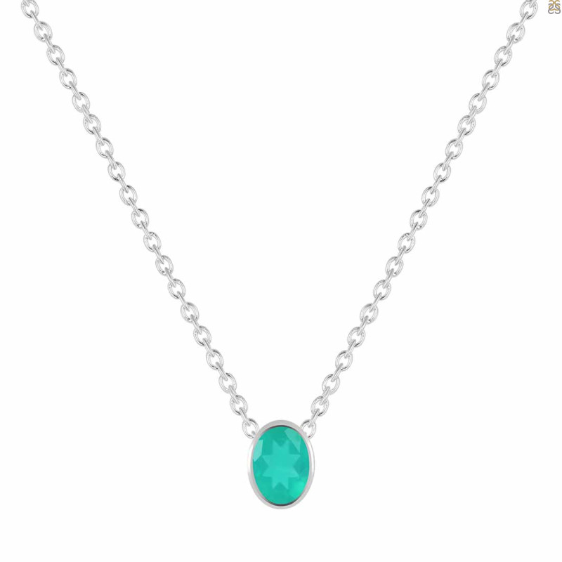 Green Onyx Necklace GRO-RDN-454.