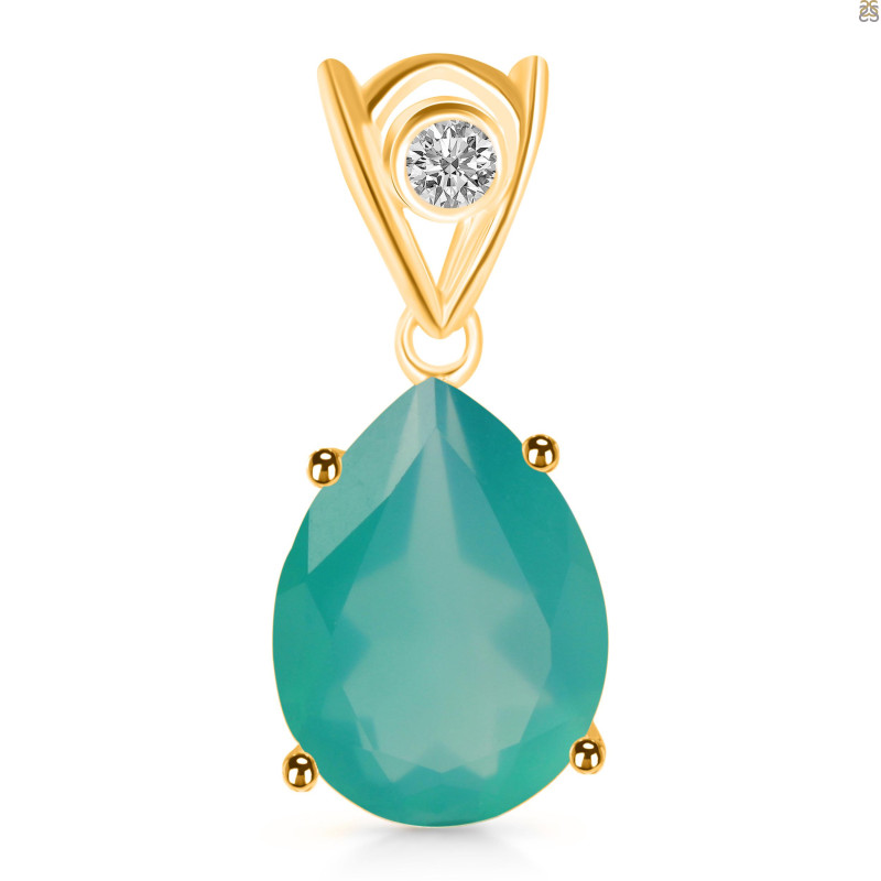 Green Onyx Pendant GRO-RDP-481-V-LOOP.