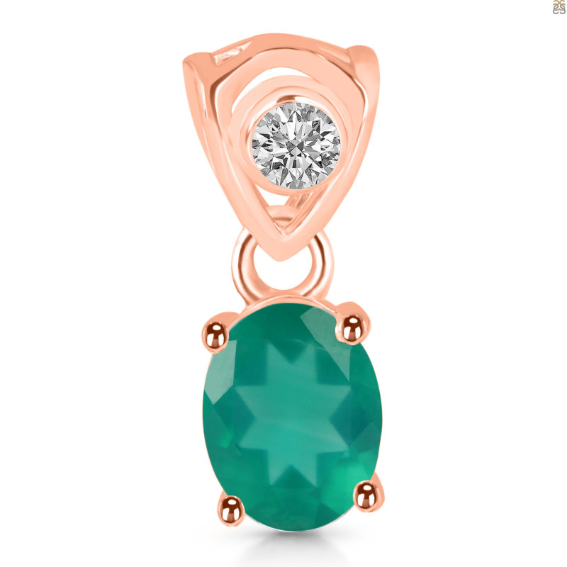 Green Onyx Pendant GRO-RDP-551-V-LOOP.