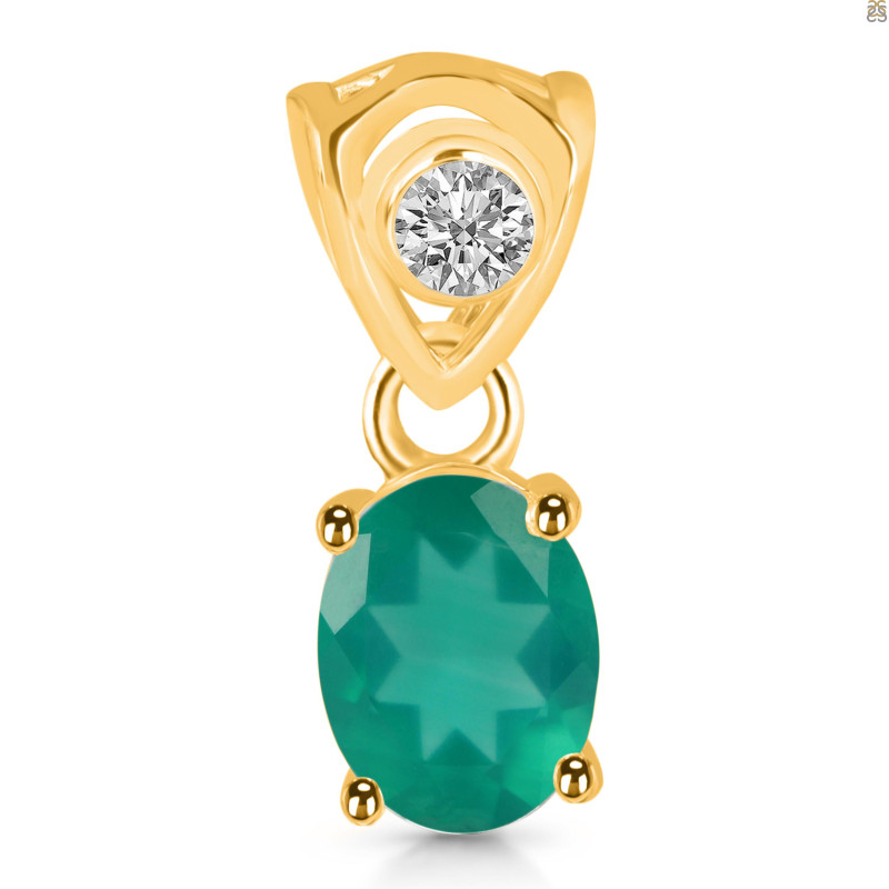 Green Onyx Pendant GRO-RDP-551-V-LOOP.