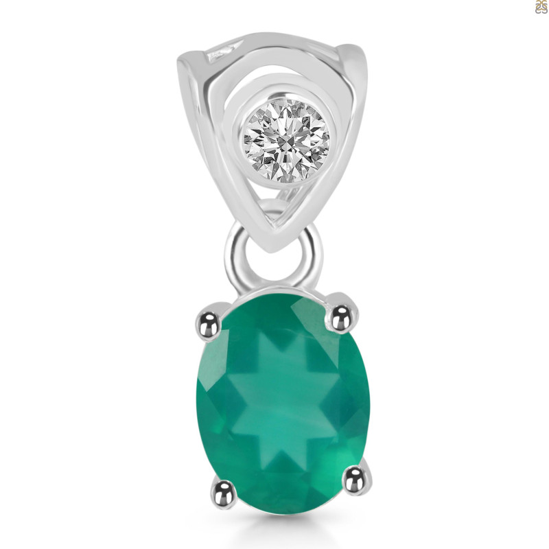 Green Onyx Pendant GRO-RDP-551-V-LOOP.