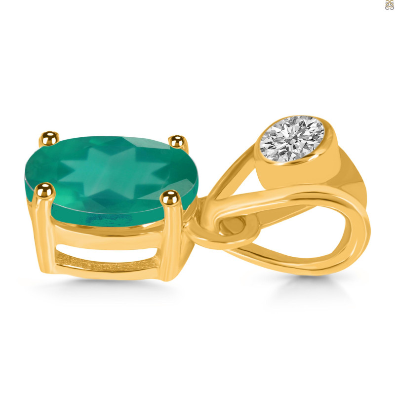 Green Onyx Pendant GRO-RDP-551-V-LOOP.