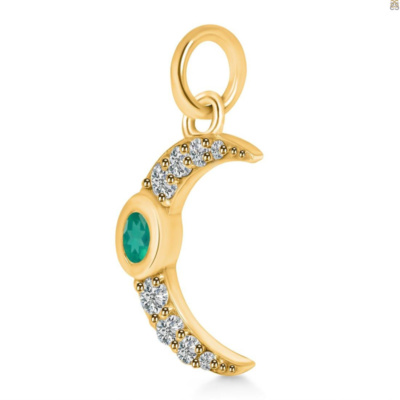 Green Onyx & White Topaz Pendant GRO-RDP-691.