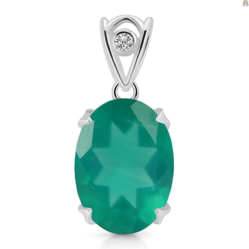 Green Onyx Pendant GRO-RDP-744-V-LOOP.