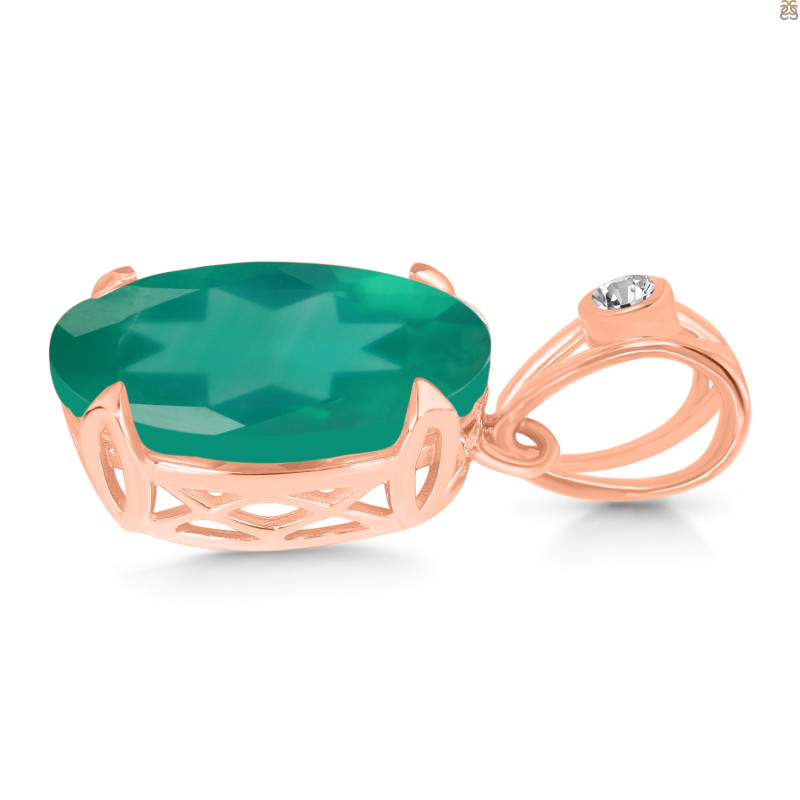 Green Onyx Pendant GRO-RDP-744-V-LOOP.