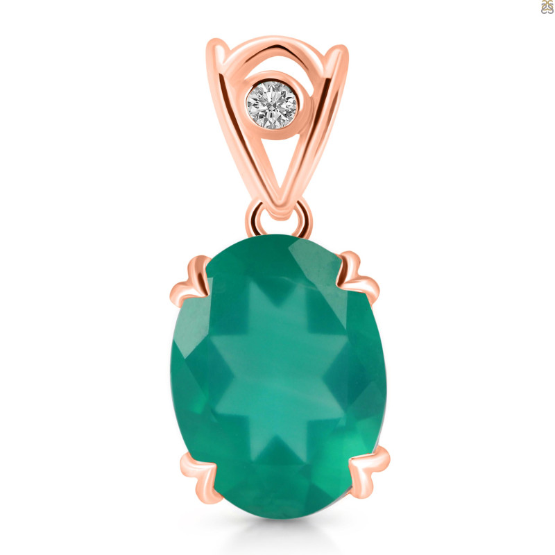 Green Onyx Pendant GRO-RDP-745-V-LOOP.