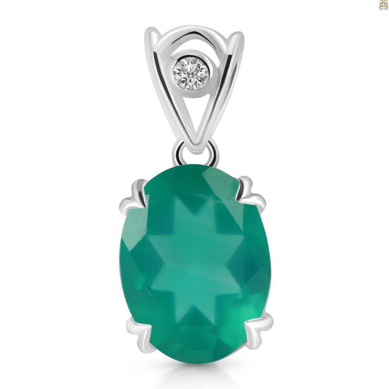 Green Onyx Pendant GRO-RDP-745-V-LOOP.