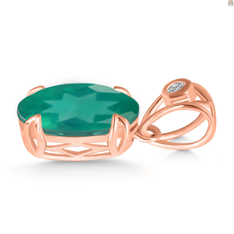 Green Onyx Pendant GRO-RDP-745-V-LOOP.