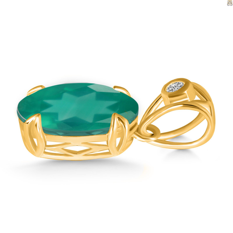 Green Onyx Pendant GRO-RDP-745-V-LOOP.