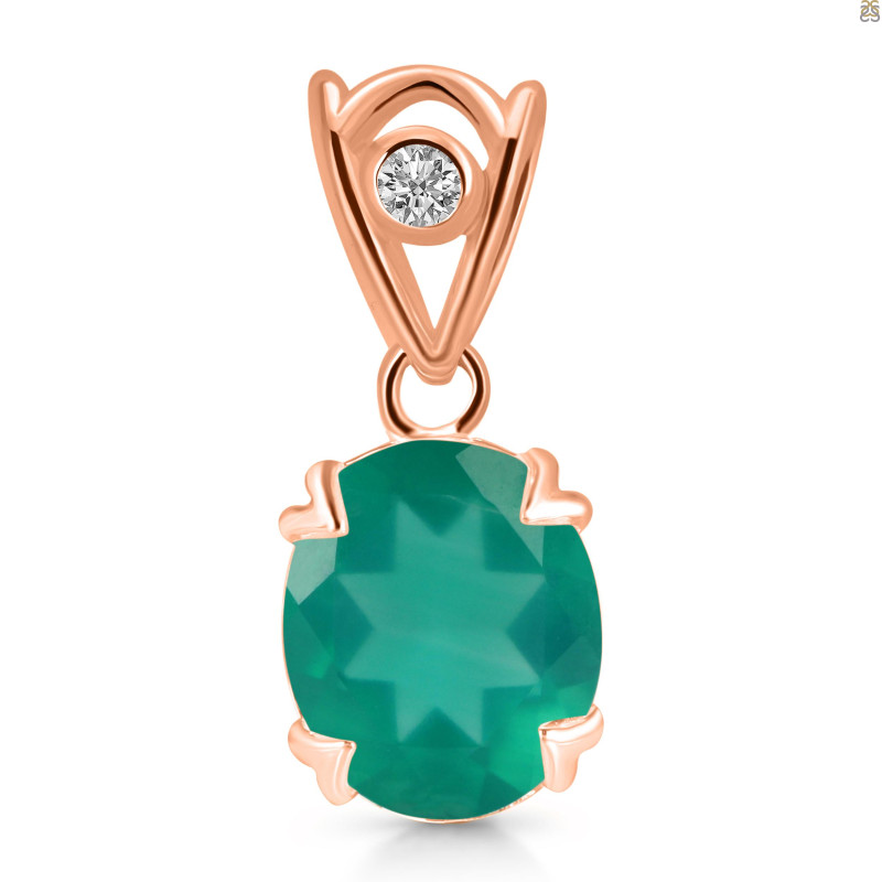 Green Onyx Pendant GRO-RDP-749-V-LOOP.