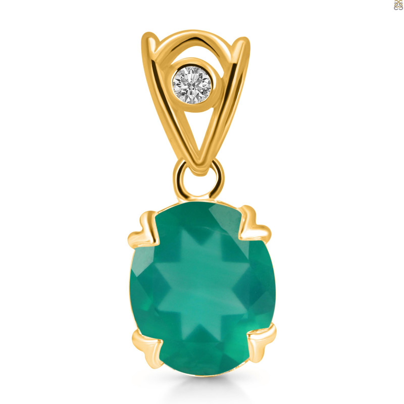 Green Onyx Pendant GRO-RDP-749-V-LOOP.