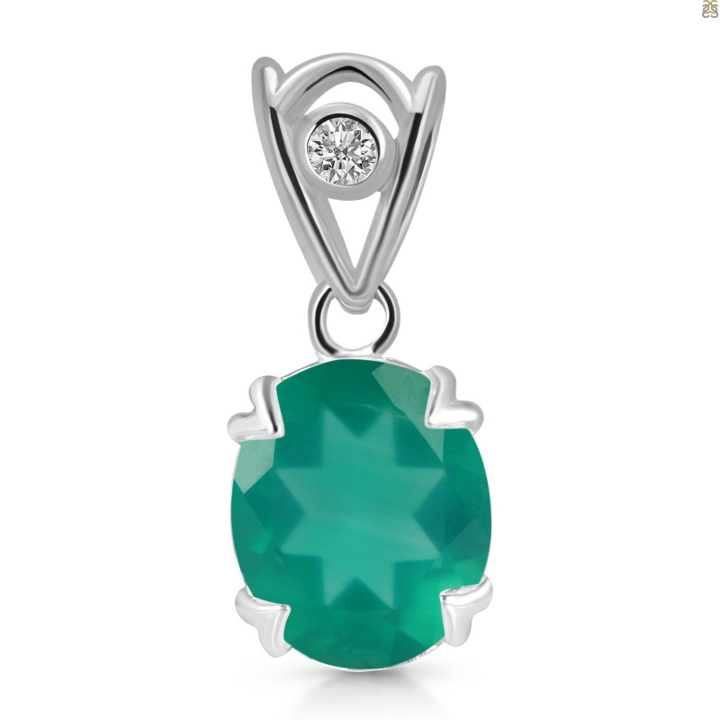 Green Onyx Pendant GRO-RDP-749-V-LOOP.