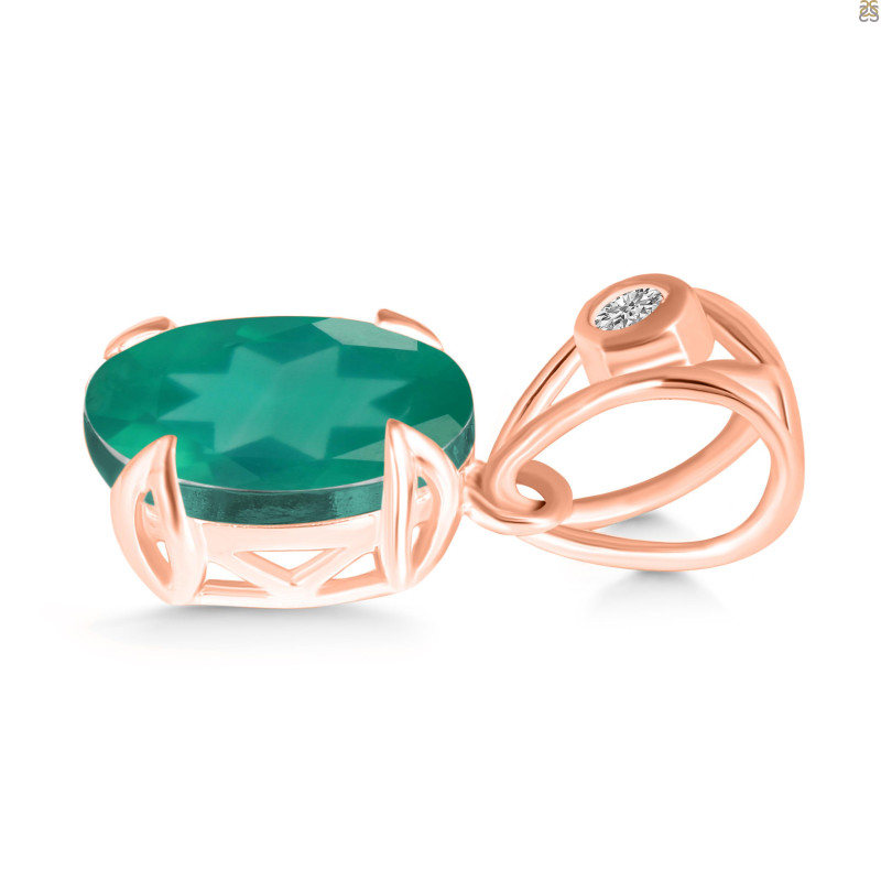 Green Onyx Pendant GRO-RDP-749-V-LOOP.
