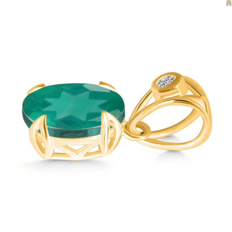 Green Onyx Pendant GRO-RDP-749-V-LOOP.