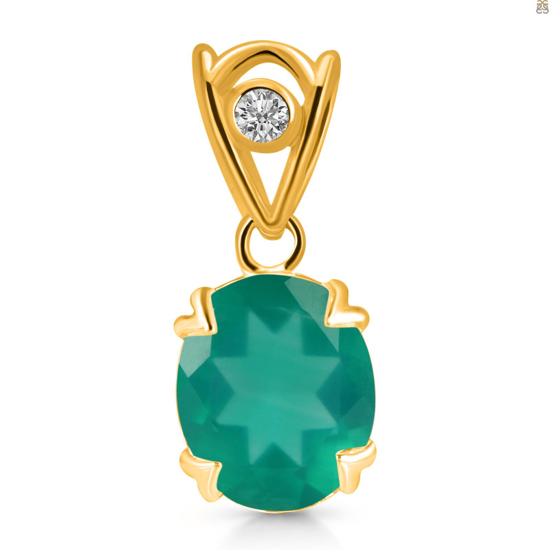 Green Onyx Pendant GRO-RDP-750-V-LOOP.