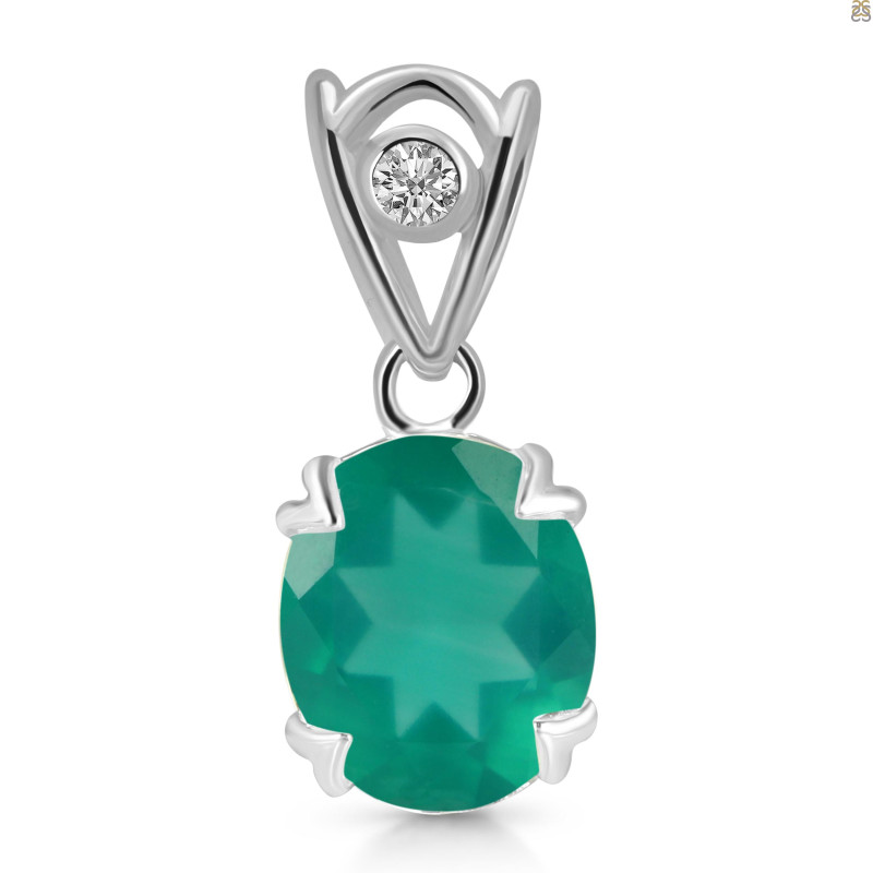 Green Onyx Pendant GRO-RDP-750-V-LOOP.