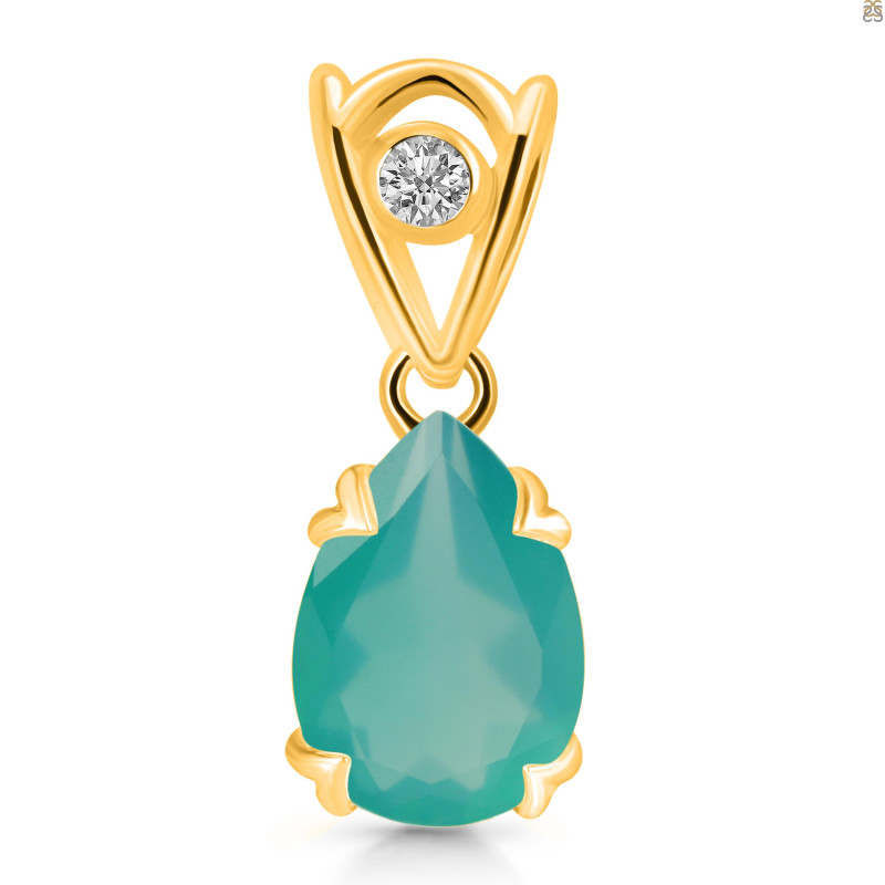 Green Onyx Pendant GRO-RDP-752-V-LOOP.