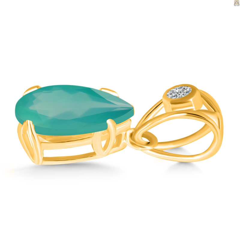 Green Onyx Pendant GRO-RDP-752-V-LOOP.