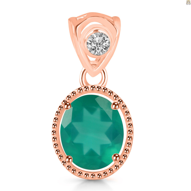 Green Onyx Pendant GRO-RDP-755-V-LOOP.