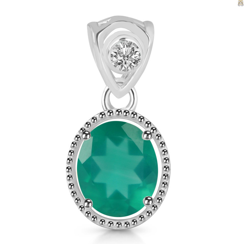 Green Onyx Pendant GRO-RDP-755-V-LOOP.