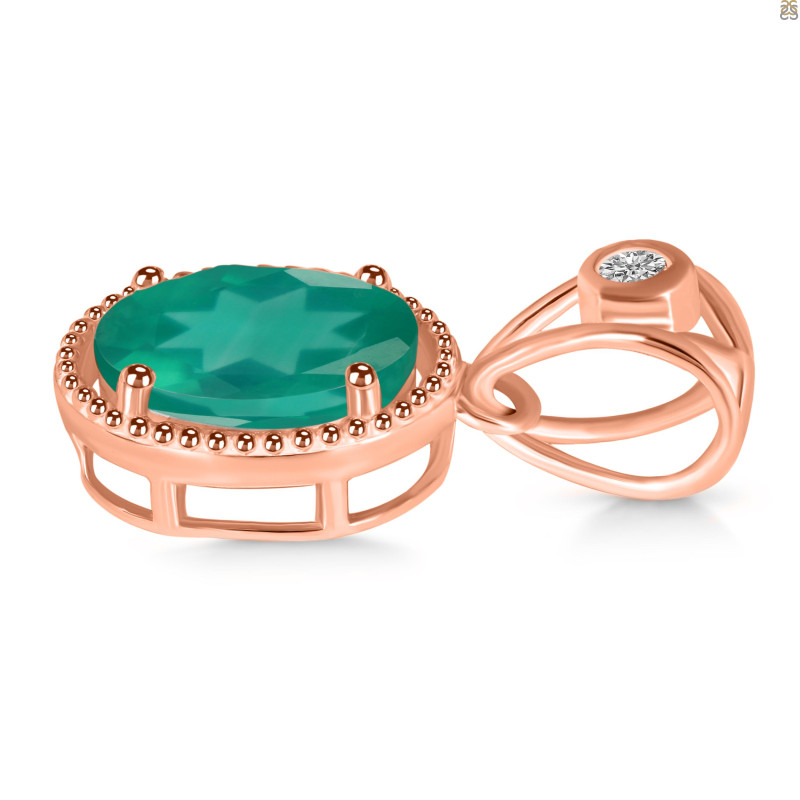 Green Onyx Pendant GRO-RDP-755-V-LOOP.