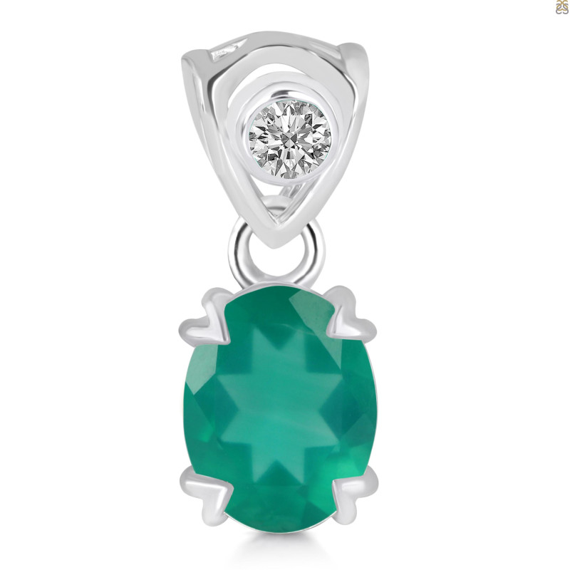 Green Onyx Pendant GRO-RDP-762-V-LOOP.