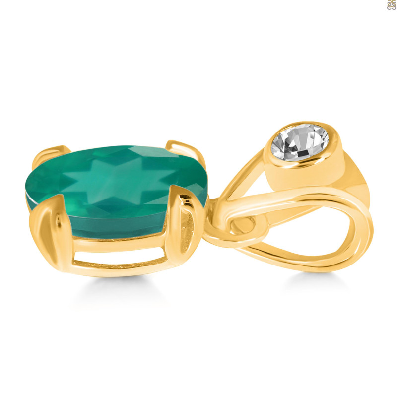 Green Onyx Pendant GRO-RDP-762-V-LOOP.