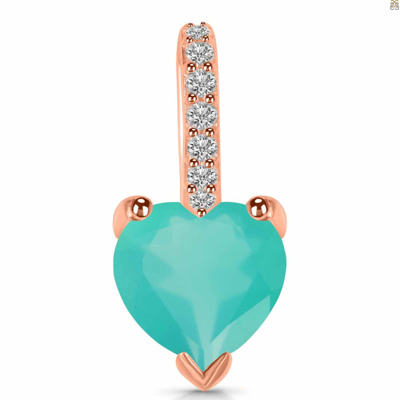 Green Onyx & White Topaz Pendant GRO-RDP-819.