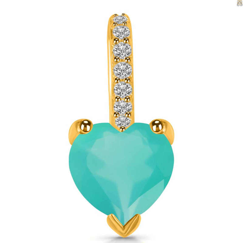 Green Onyx & White Topaz Pendant GRO-RDP-819.
