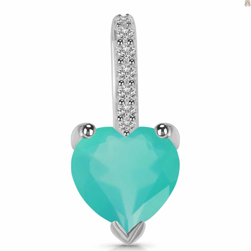 Green Onyx & White Topaz Pendant GRO-RDP-819.