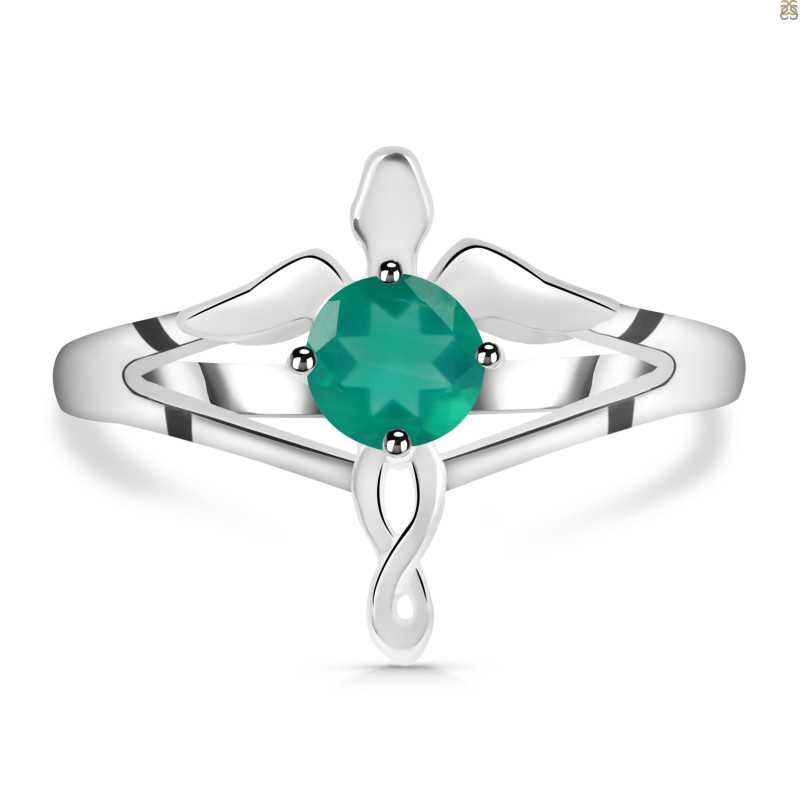 Green Onyx Angel Ring GRO-RDR-2150.