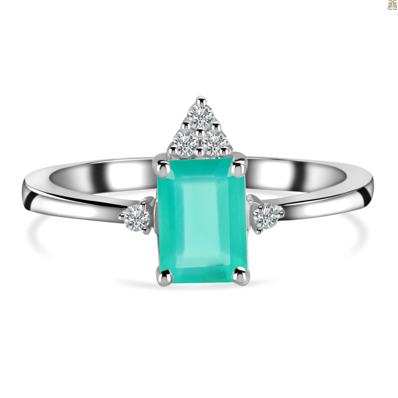 Green Onyx & White Topaz Ring GRO-RDR-2194.