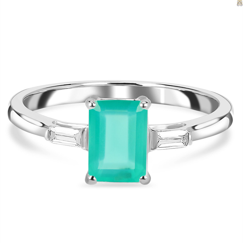 Green Onyx & White Topaz Ring GRO-RDR-2251.