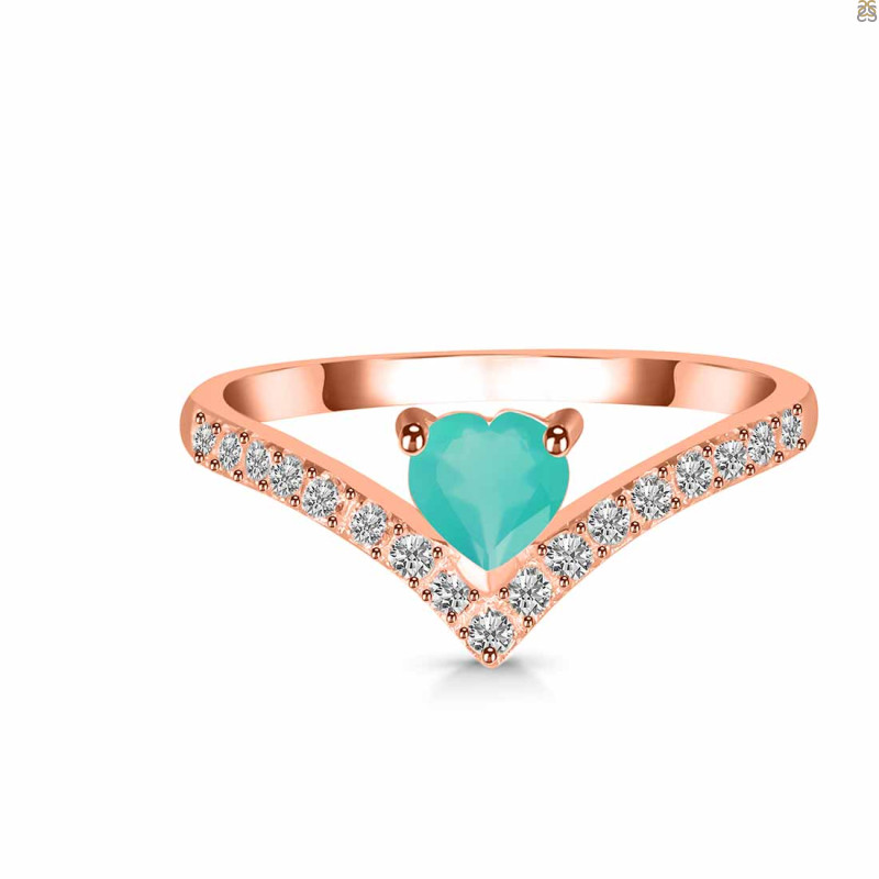 Green Onyx & White Topaz Ring GRO-RDR-2749.
