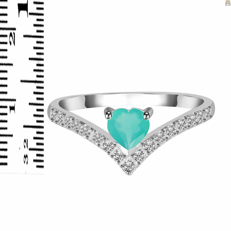 Green Onyx & White Topaz Ring GRO-RDR-2749.