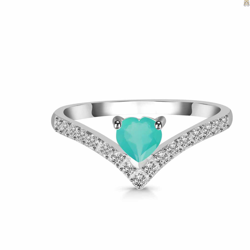 Green Onyx & White Topaz Ring GRO-RDR-2749.