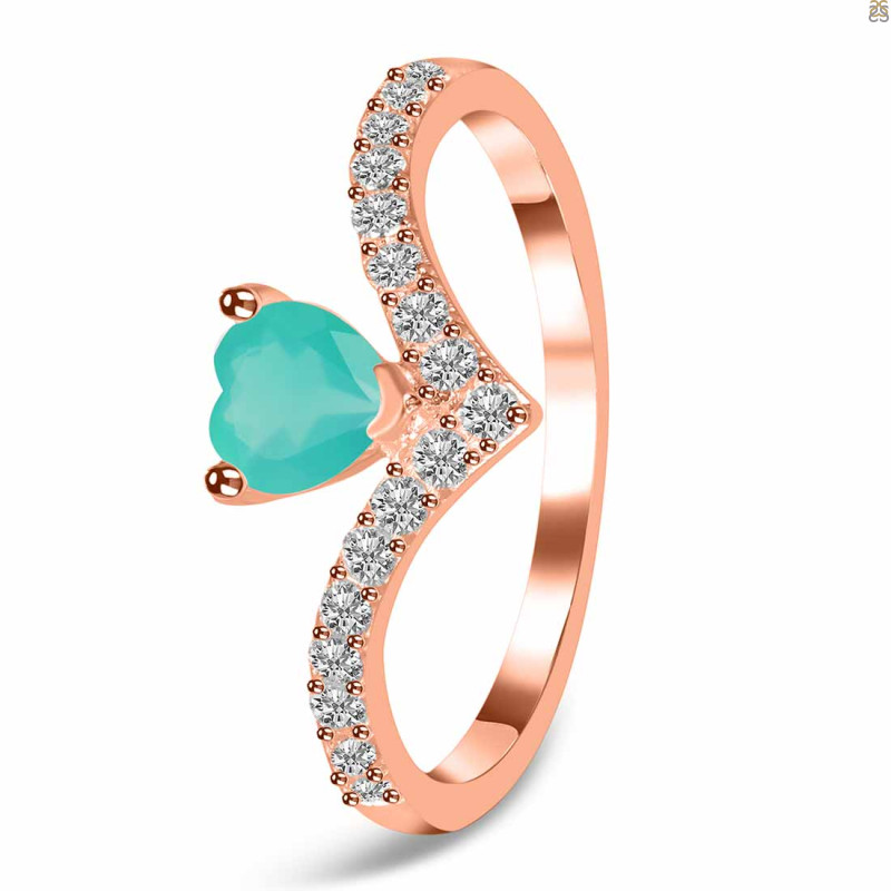 Green Onyx & White Topaz Ring GRO-RDR-2749.