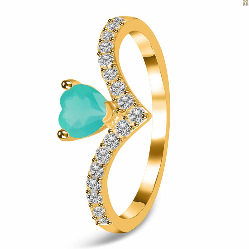 Green Onyx & White Topaz Ring GRO-RDR-2749.