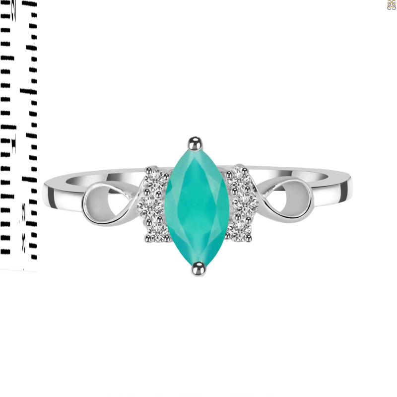 Green Onyx & White Topaz Ring GRO-RDR-349.