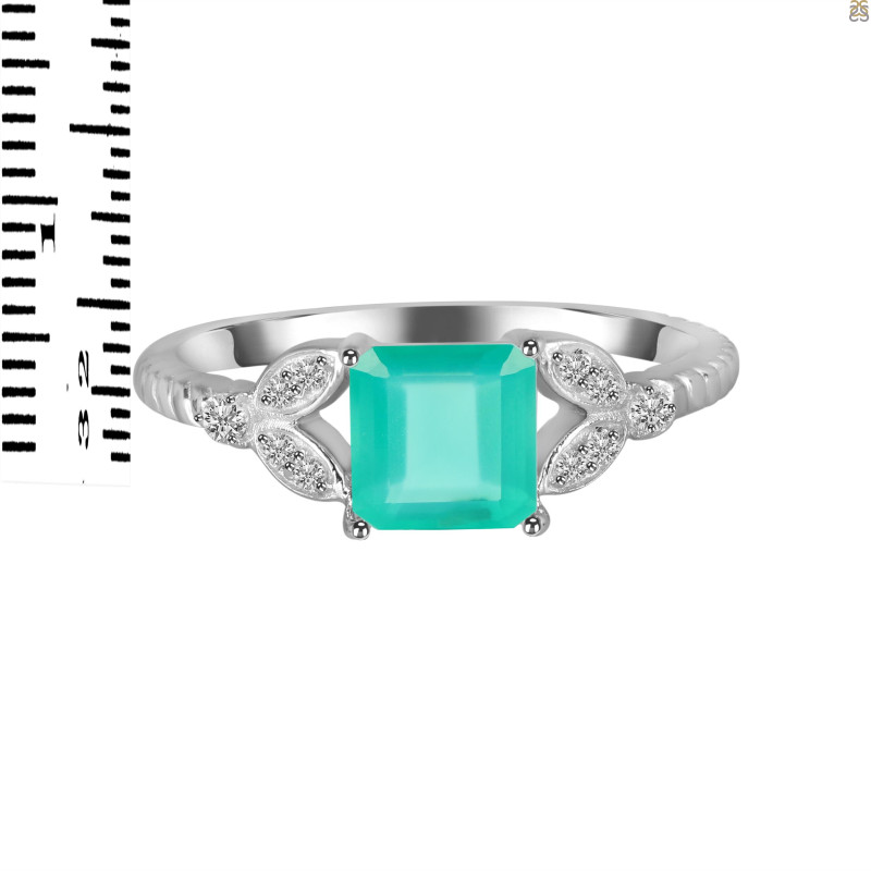 Green Onyx & White Topaz Ring GRO-RDR-353.