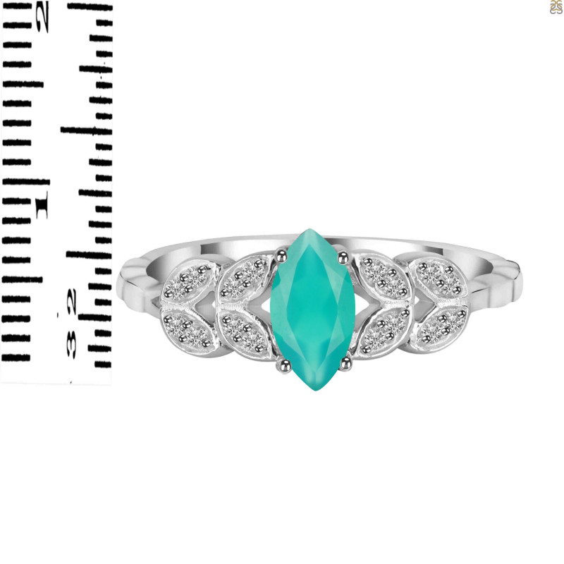 Green Onyx & White Topaz Ring GRO-RDR-355.