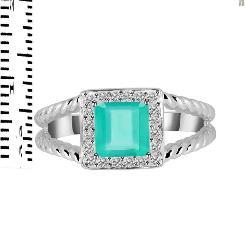 Green Onyx & White Topaz Ring GRO-RDR-388.