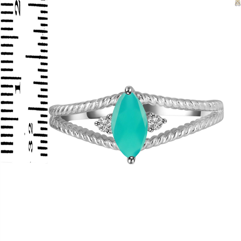 Green Onyx & White Topaz Ring GRO-RDR-396.