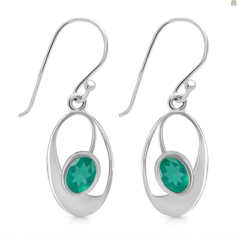 Green Onyx Earring  GRO-RDE-272.