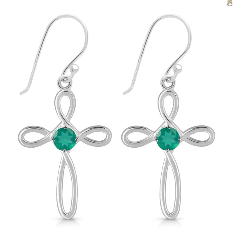 Green Onyx Earring GRO-RDE-425.
