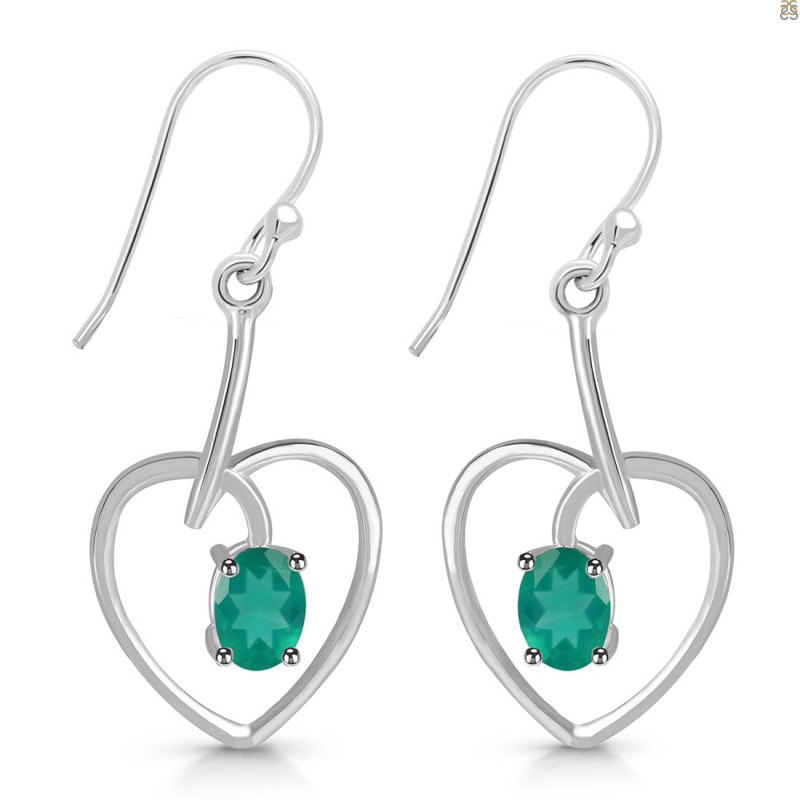 Green Onyx  Earring  GRO-RDE-441.