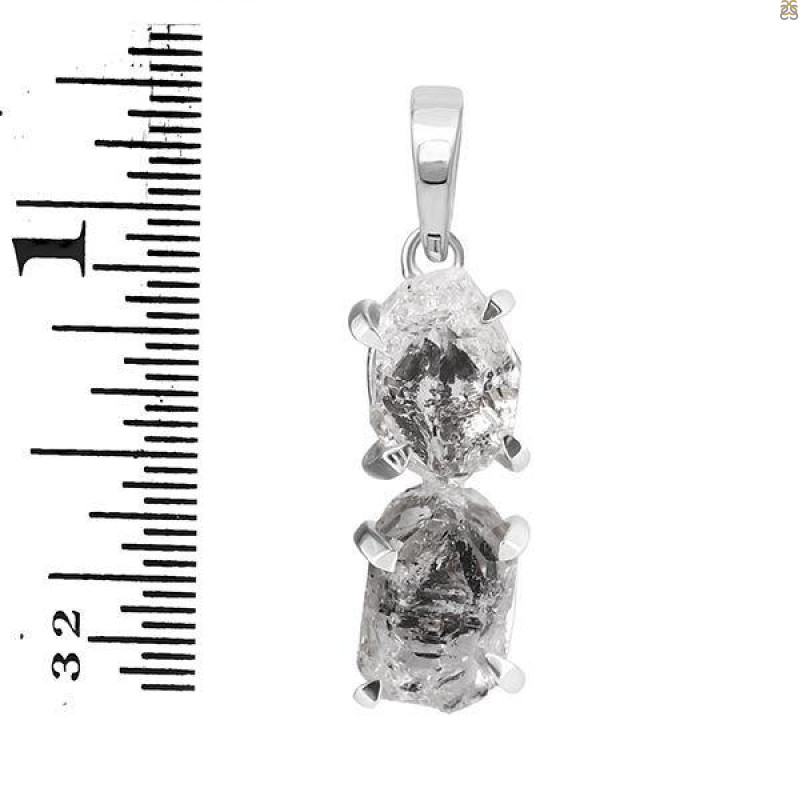 Petroleum Herkimer Diamond Pendant-2SP HDP-1-175