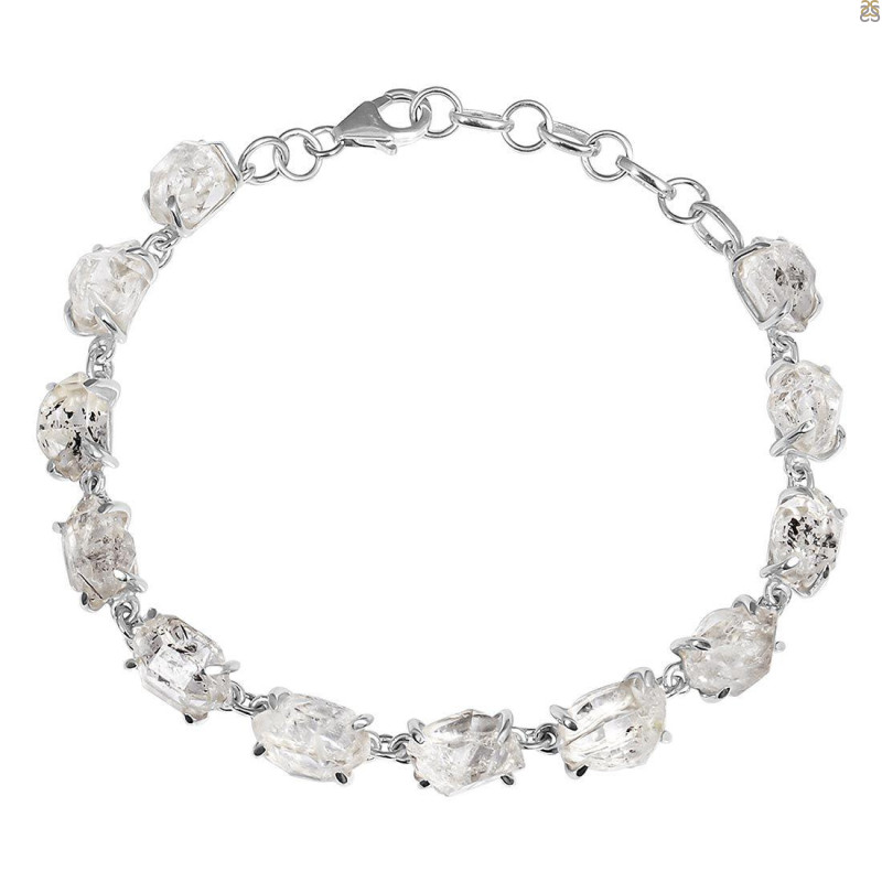 Petroleum Herkimer Diamond Rough Bracelet-BSL HDP-11-1
