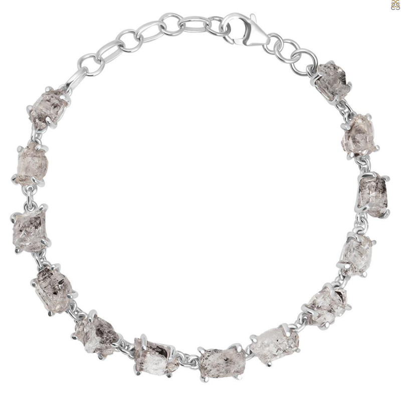 Petroleum Herkimer Diamond Rough Bracelet-BSL HDP-11-54