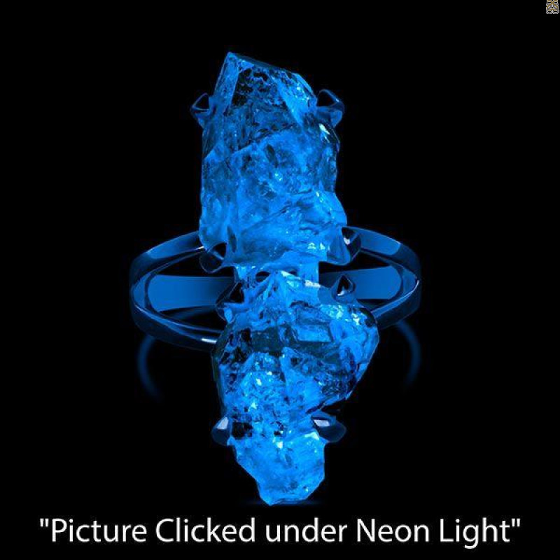 Petroleum Herkimer Diamond Rough Ring-R-Size-5 HDP-2-173
